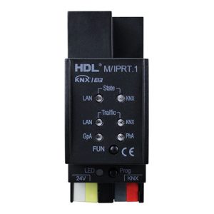 The M/IPRT.1 KNX net/IP Router enables fast data exchange between KNX/IP and TP1 buses. Supports 4 channels for ETS monitoring, temporary filter stop, and reliable data delivery.