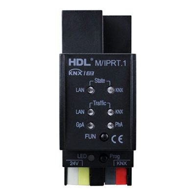 The M/IPRT.1 KNX net/IP Router enables fast data exchange between KNX/IP and TP1 buses. Supports 4 channels for ETS monitoring, temporary filter stop, and reliable data delivery.