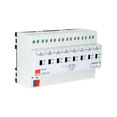 EAE SW108 KNX Switch Actuator: 8x16A Output with 500A High Inrush Capacity