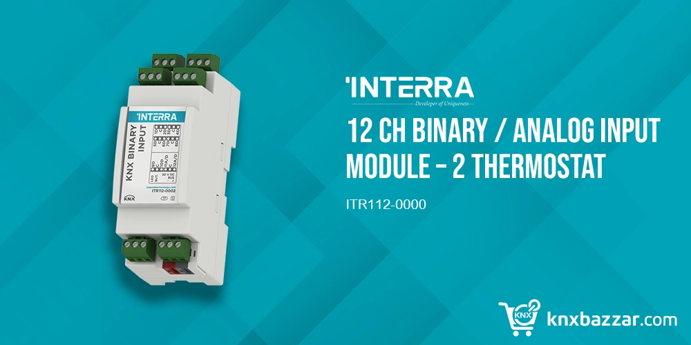 KNX 12 Ch Binary Interra ITR112-0000 Module for smart building automation