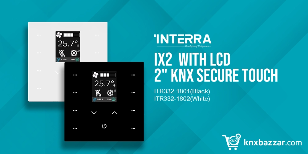Interra iX2 touch panel with LCD for smart building automation