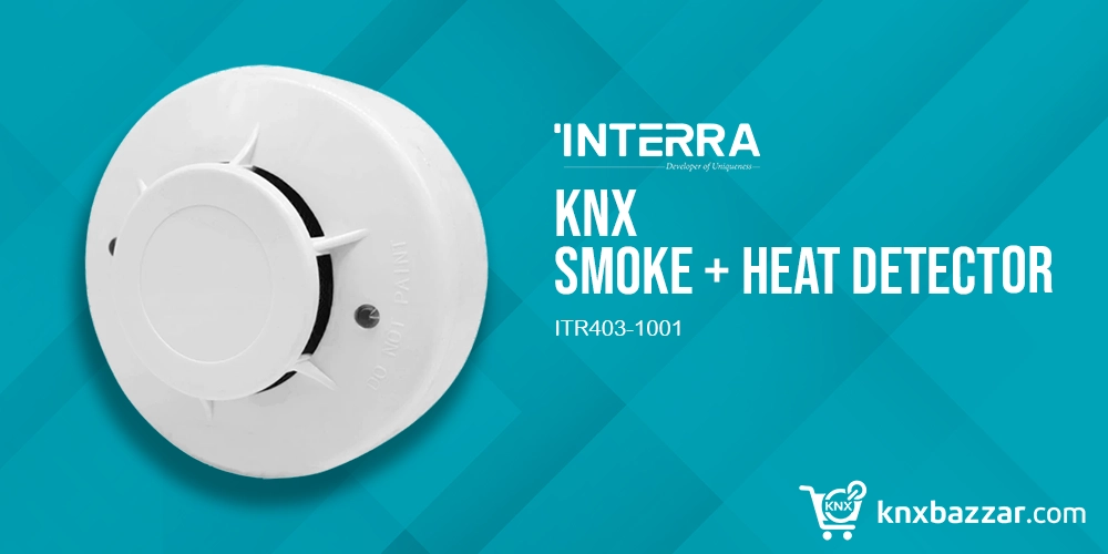 Interra ITR403-1001 KNX Smoke and Heat Detector for smart building automation