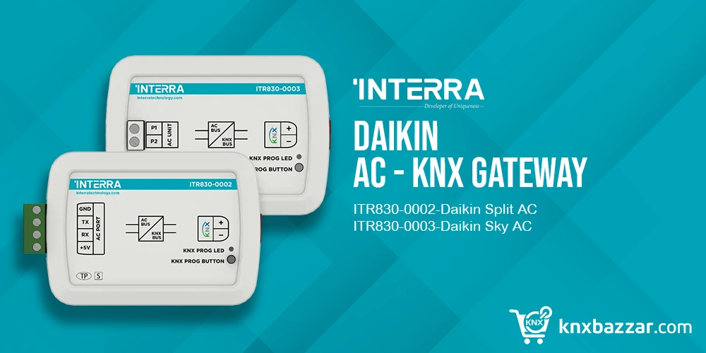 Interra ITR830-0002 Daikin Split AC KNX Gateway for smart building automation