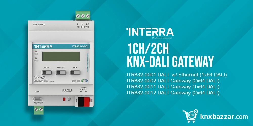 Interra ITR832-0012 KNX DALI 2ch gateway for smart building automation