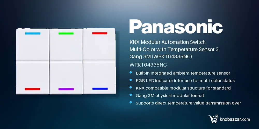 Panasonic KNX 3 Gang 3M switch temperature sensor