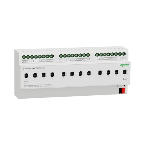 Schneider SpaceLogic KNX Hybrid Actuator 12-Channel 20A with Manual Mode - MTN6700-0312