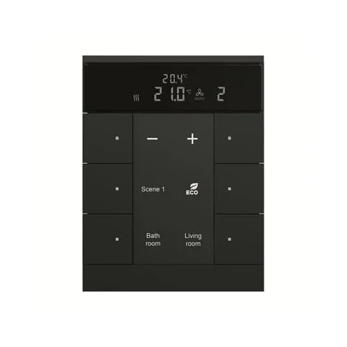ABB SBR/U6.0.1-885 6-Gang HVAC Control Device (Black Matt)