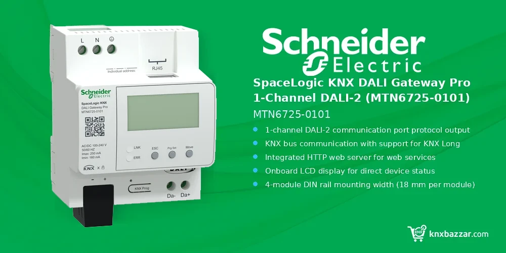 Schneider SpaceLogic KNX DALI Gateway Pro MTN6725-0101