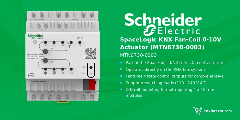 Schneider SpaceLogic KNX Fan-coil Actuator