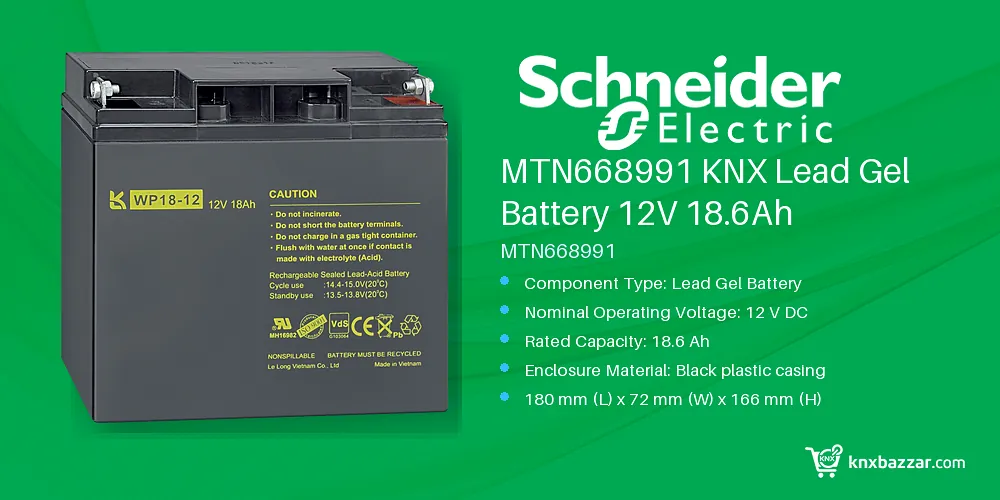 Schneider MTN668991 KNX Lead Gel Battery 12V