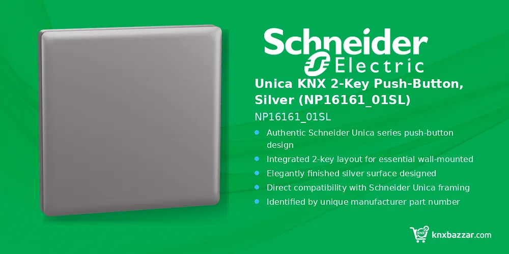 Schneider Unica KNX push-button silver