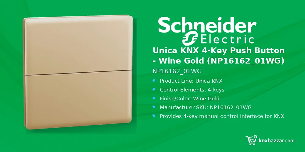 Schneider Unica KNX 4 key wine gold