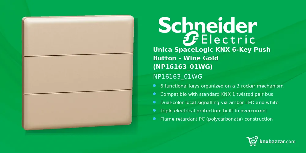 Schneider NP16163_01WG KNX 6-key push button