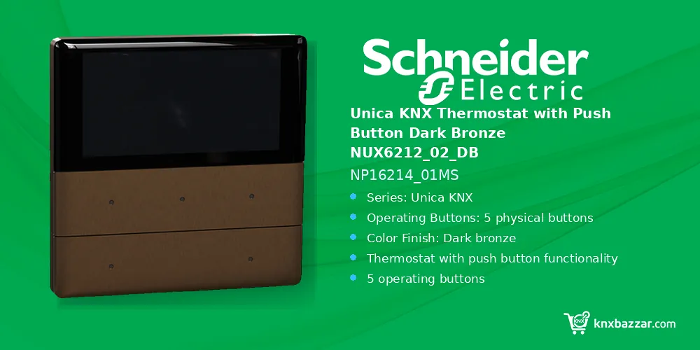 Schneider Unica KNX thermostat NUX6212_02_DB