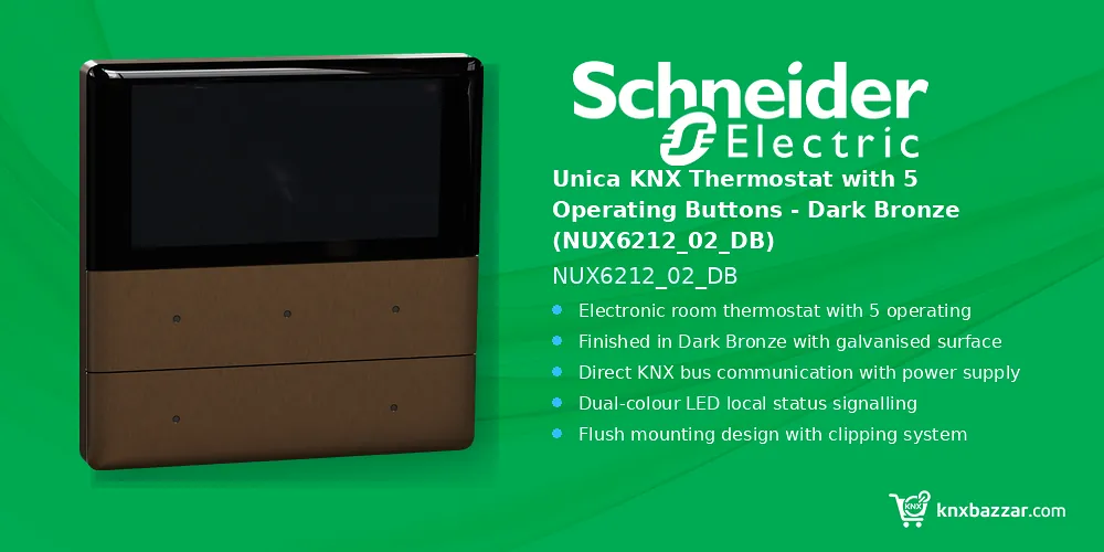 Schneider Unica KNX Thermostat Dark Bronze