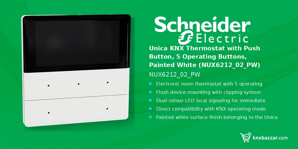 Schneider Unica KNX Thermostat NUX6212_02_PW