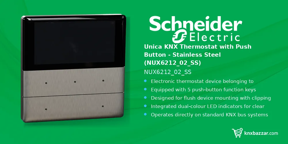 Schneider Unica KNX Thermostat NUX6212_02_SS