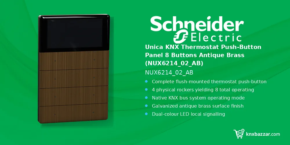 Schneider Unica KNX thermostat NUX6214_02_AB