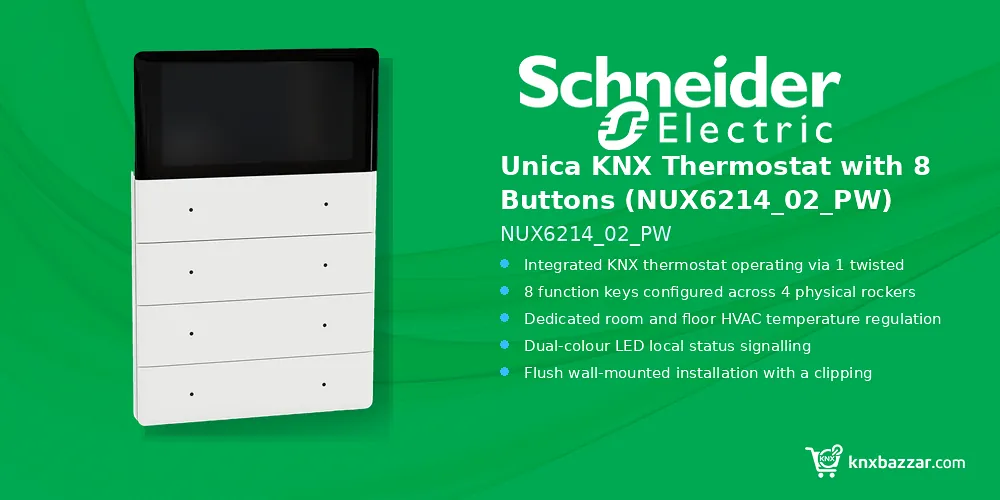 Schneider NUX6214_02_PW KNX thermostat