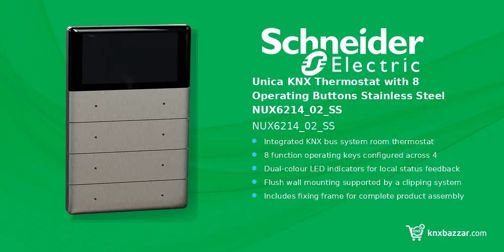 Schneider Unica KNX Thermostat NUX6214_02_SS
