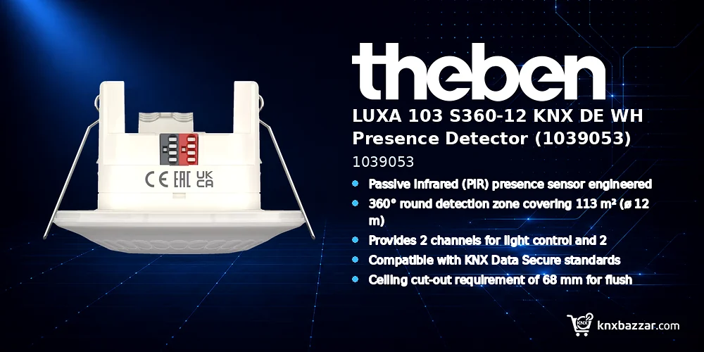 theben LUXA 103 S360-12 KNX DE WH