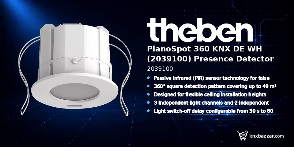 theben PlanoSpot 360 KNX DE WH