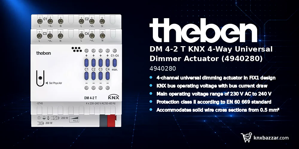 theben DM 4-2 T KNX dimmer actuator