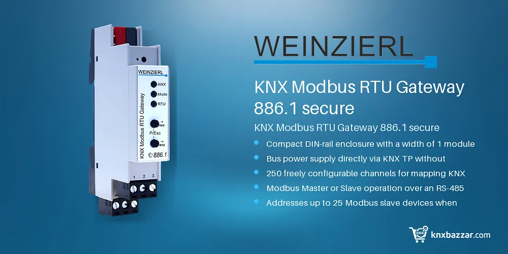 WEINZIERL KNX Modbus RTU Gateway 886.1 secure