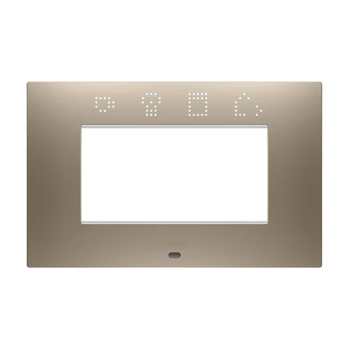 GEWISS EGO SMART 4-Module Cover Frame - Pale Bronze (GW16004SBR)