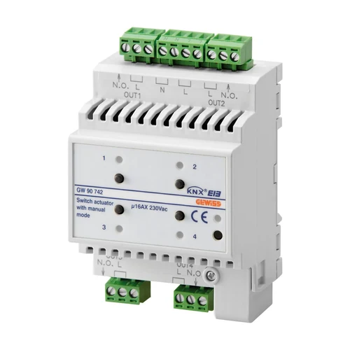 GEWISS GW90742 4-Channel KNX Switch Actuator 16AX
