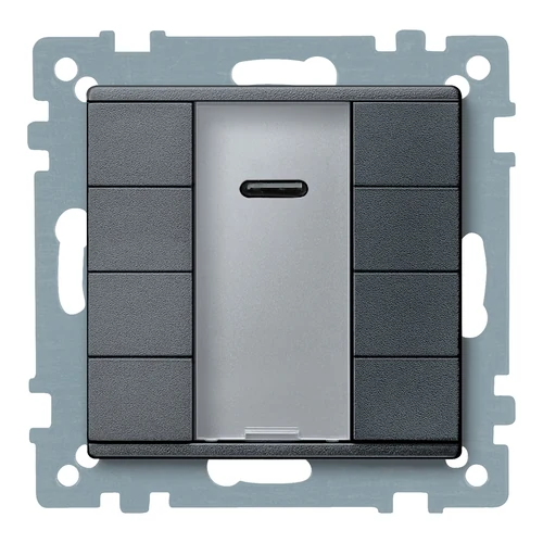 Schneider KNX Push-Button 4-Gang Plus with IR Receiver Anthracite System M (MTN627914)