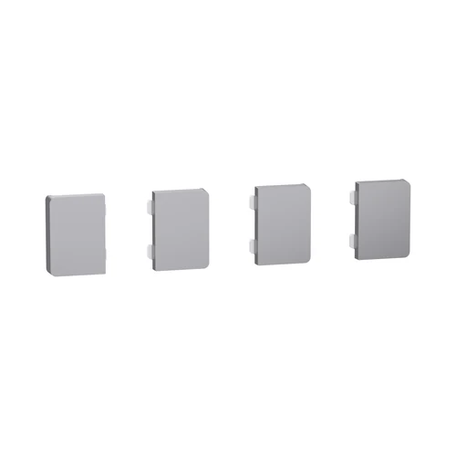 Schneider SpaceLogic KNX System-D 4-Gang Push-Button Cover Stainless Steel (MTN6194-6036)