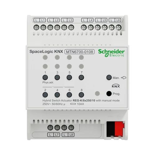 Schneider SpaceLogic KNX Hybrid Actuator 8-Channel 10A - MTN6700-0108
