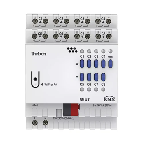 theben RM 8 T KNX Switching and Blind Actuator (4940200)