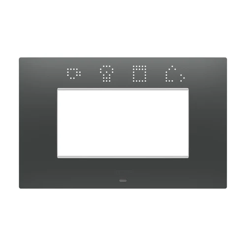 GEWISS Ego Smart 4-Module Decorative Frame Satin Black (GW16004SDB)