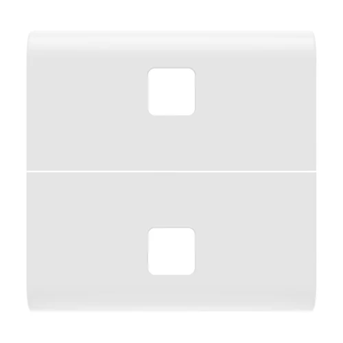 GEWISS GW10554S 2-Module Interchangeable Button Cover with 2 Lenses - White