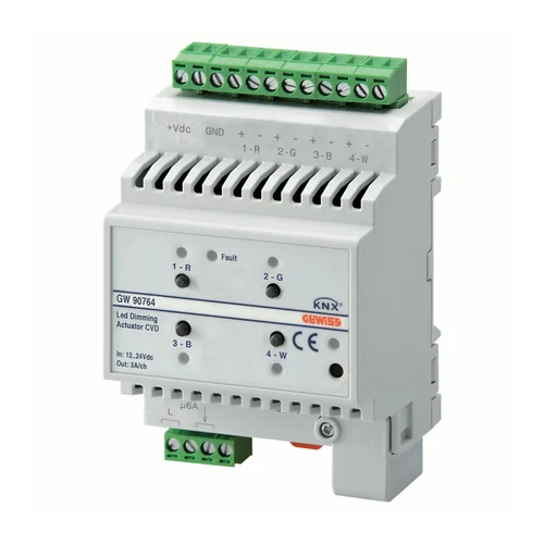 GEWISS GW90764 4-Channel LED Dimmer Actuator 12-24V DC KNX