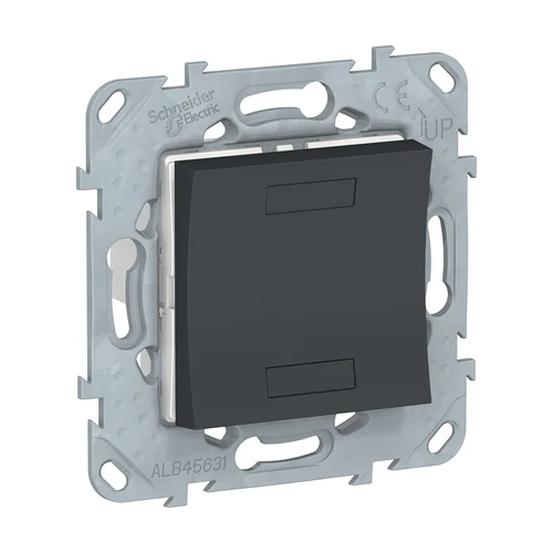 Schneider Unica KNX 1-Gang Automation Switch Anthracite (NU553054)