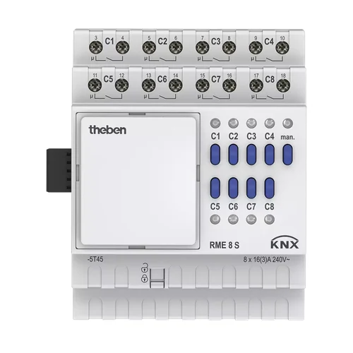 theben RME 8 S KNX 8-Way Switching Actuator Extension Module (4930225)