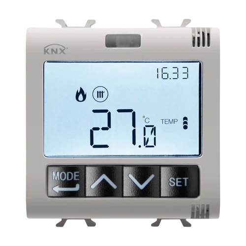 GEWISS Thermostat with Humidity Control - KNX 2 Modules Beige (ChoruSmart GW13795H)
