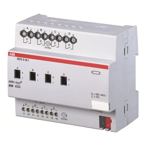 ABB SD/S4.16.1 Switch-/Dim Actuator, 4-fold, 16 A, MDRC