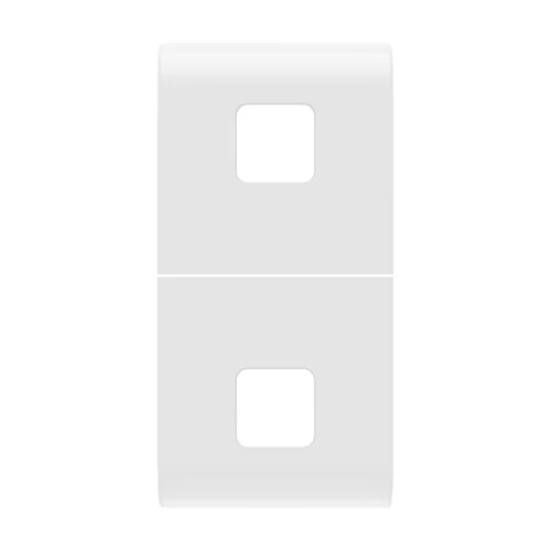 GEWISS GW10553S 1-Module White Button Cover with 2 Lenses
