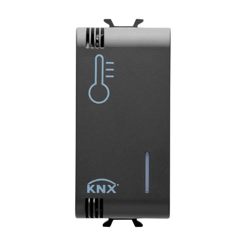 GEWISS GW12799 KNX Temperature Sensor 1-Module Black - ChorusMart