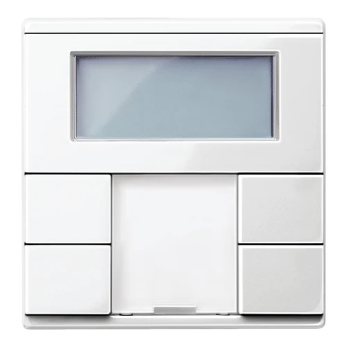 Schneider SpaceLogic KNX Room Temperature Control Unit Push-Button 2-Gang Plus - Polar White (MTN6212-0319)