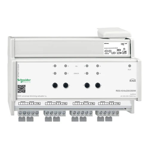 Schneider MTN6710-0004 SpaceLogic KNX Universal Dimming Actuator 4-Channel