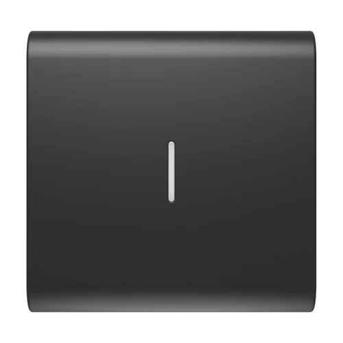 GEWISS ChoruSmart 2-Module Replaceable Button Cover for Axial Switches - Satin Black (GW12556S)