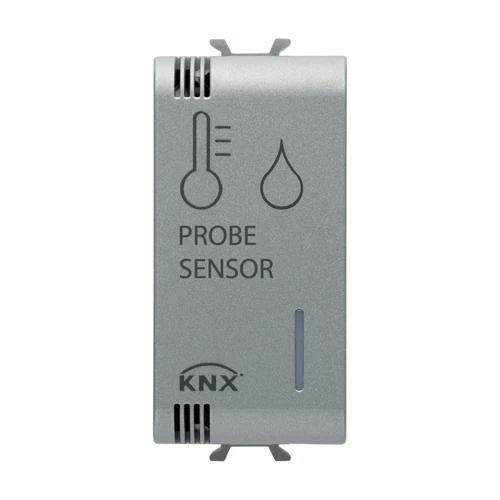 GEWISS GW14762H KNX/EASY Temperature & Humidity Sensor - 1 Module - Titanium (ChoruSmart)