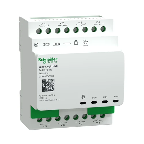 Schneider SpaceLogic KNX Switch / Blind Actuator Extension 8-Channel 10AX/16AC1 (MTN6805-0008)