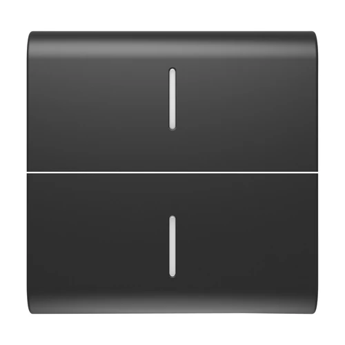 GEWISS GW12558S ChoruSmart Interchangeable Switch Button for Axial Switches - 2 Modules, Satin Black