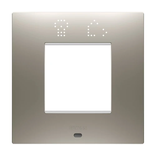 GEWISS Ego Smart International 2-Module Cover Plate - Steel (GW16022SST)